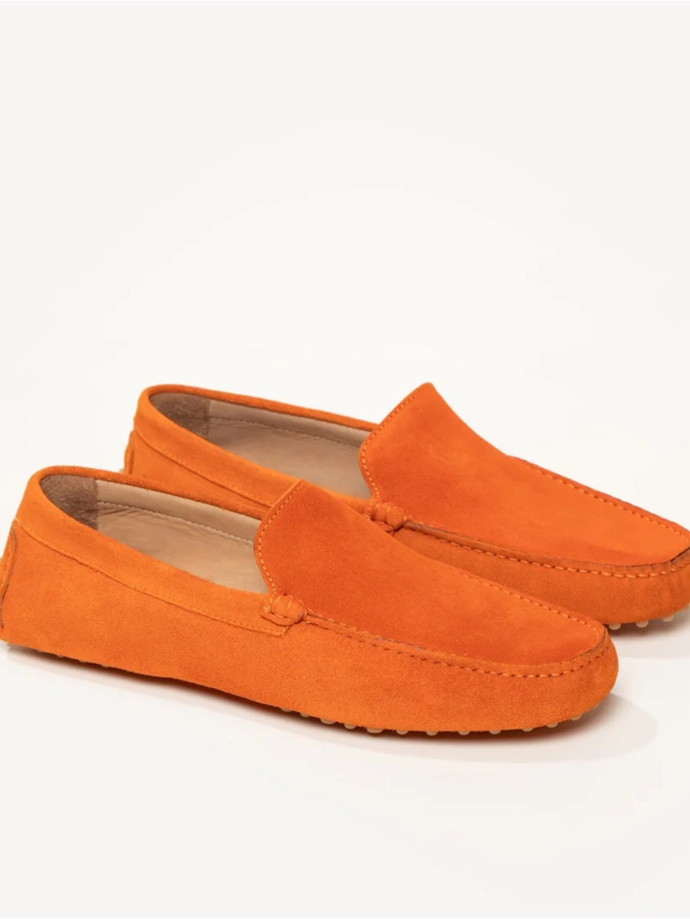 M.Gemi The Felize Suede Orange Moccasin Loafers Size 39